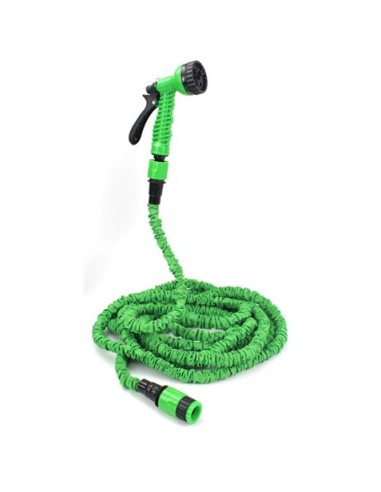MANGUERA EXTENSIBLE 30 M + PISTOLA 7 CHORROS SAURIUM