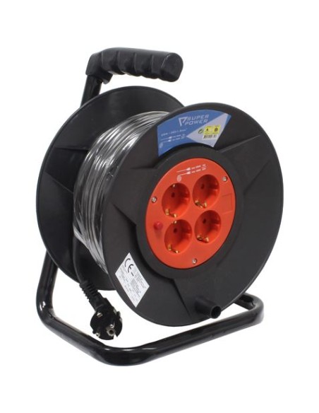 ENROLLADOR DE CABLE 25 METROS CABLE 3X1.5MM SUPER POWER