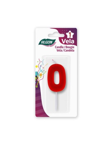 VELA ROJA NUMERO 0 ALGON