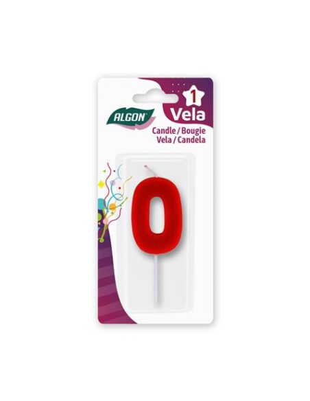 VELA ROJA NUMERO 0 ALGON