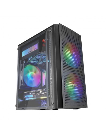 Torre Mars Gaming  RGB Micro ATX Negro